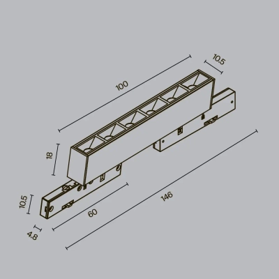 Трековый светильник Точки / Points Levity 3000К 5Вт 30°, TR193-1-5W3K-M-B. TM Maytoni