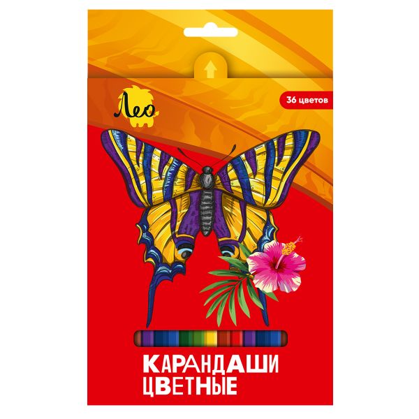 Набор цветных карандашей LBSCP-36 заточенный 4х36 цв, Набор цветных карандашей LBSCP-36 заточенный 4х36 цв, Лео LBSCP-36