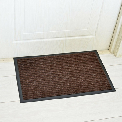 Коврик 40*60см влаговпитывающий ребристый FLOOR MAT "Стандарт", коричневый