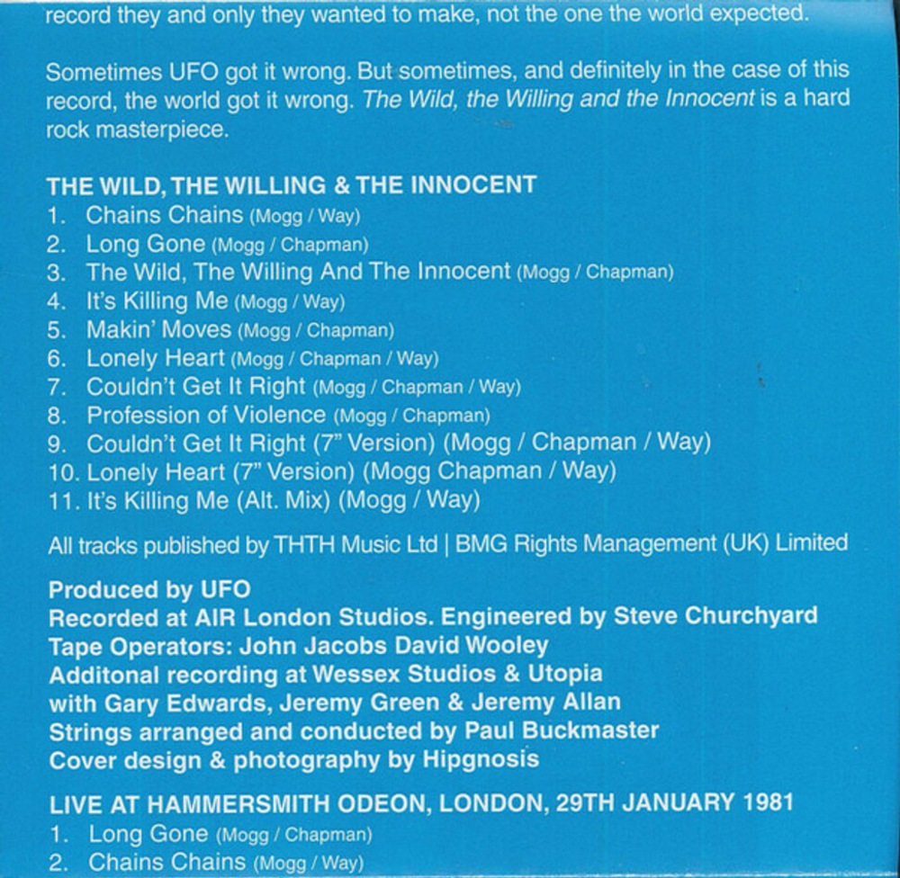 UFO / The Wild, The Willing And The Innocent (Deluxe Edition)(2CD)
