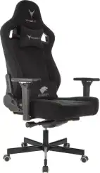 Кресло игровое Knight Hunter черный Alfa Black искусственная замша с подголов. крестов. металл