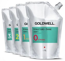Goldwell Structure + Shine Agent 1 Softening Cream 0 Strong - Смягчающий крем для выпрямления натуральных и трудноподдающихся волос 400 мл