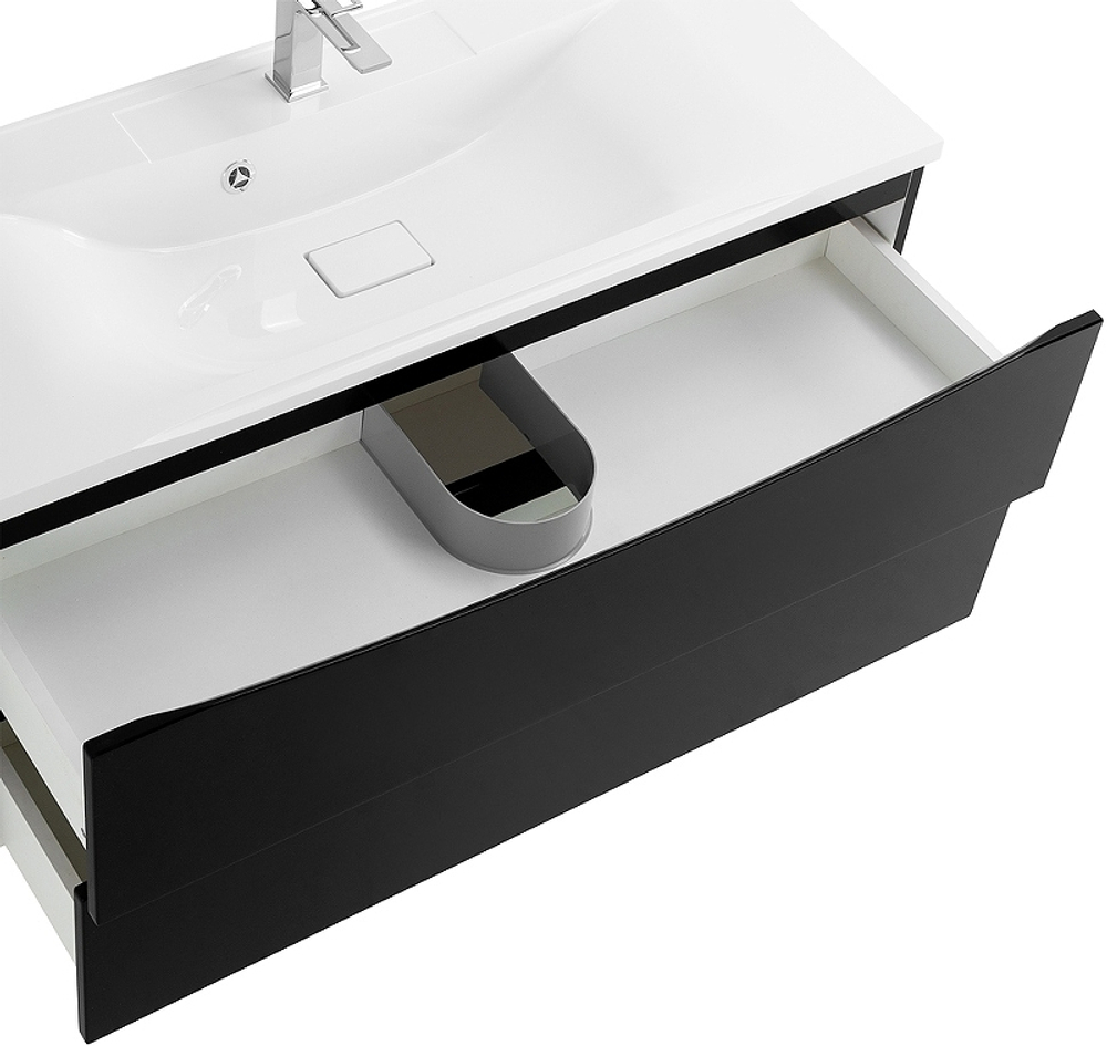 Тумба под раковину BelBagno Marino 110 MARINO-1100-2C-SO-NL-P подвесная Nero Lucido