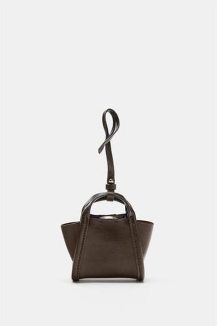 ZARA ШАРМ В ВИДЕ СУМКИ, ШОКОЛАДНЫЙ