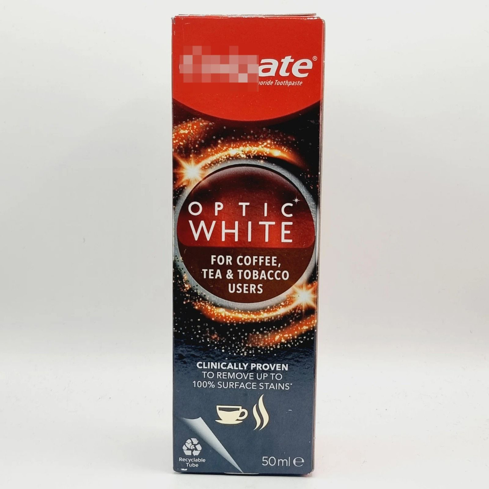 Отбеливающая зубная паста Optic White для любителей кофе, чая и табака 50 мл (Польша)