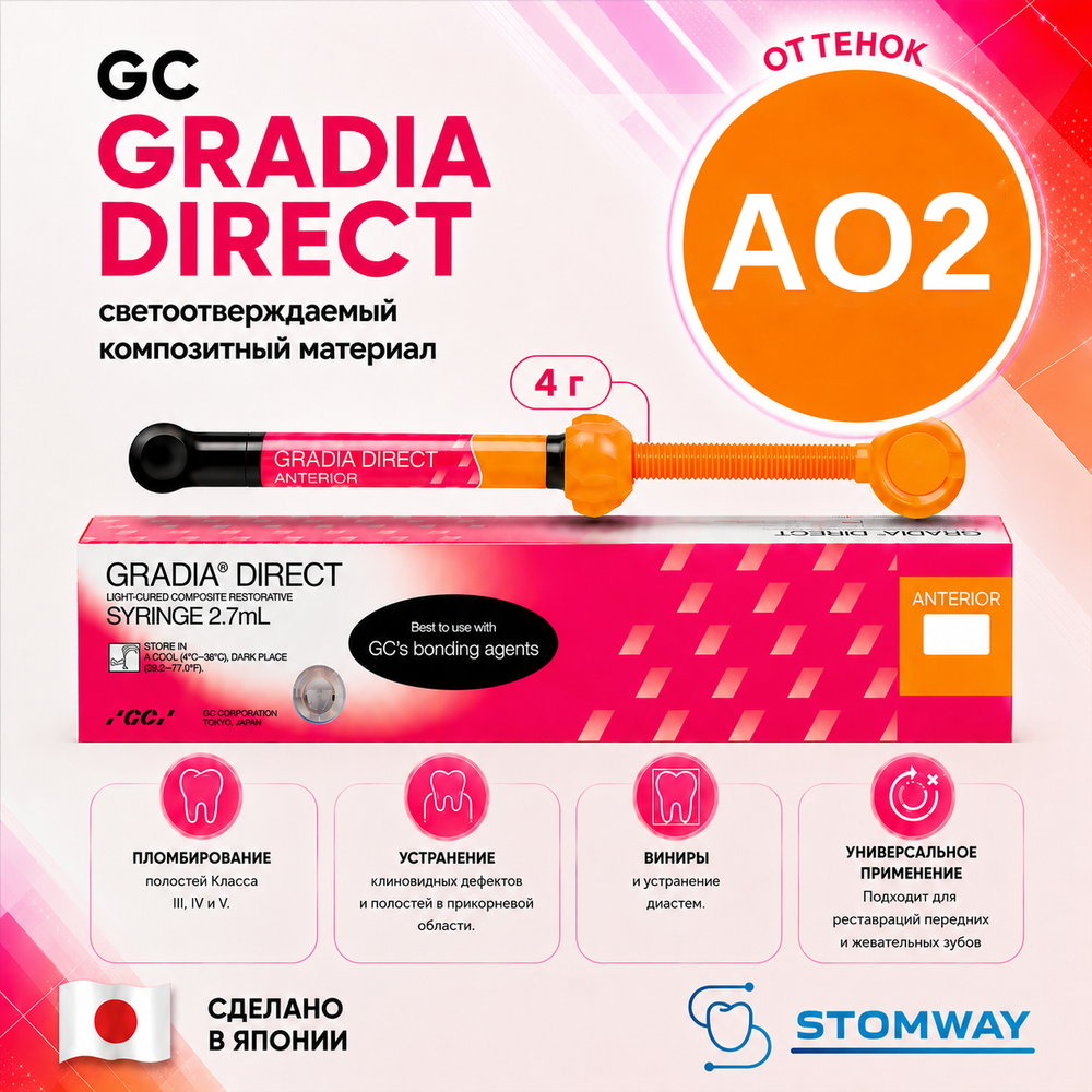 Gradia Direct AO2 (4гр.) Градиа Директ АО2 шпр., пломбировочный материал