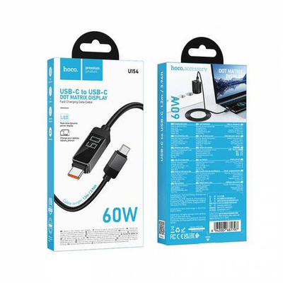 Hoco U154 Matrix 60W зарядный дата кабель Type-C для Type-C