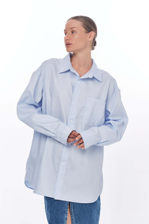 Джинсы-трубы, light blue