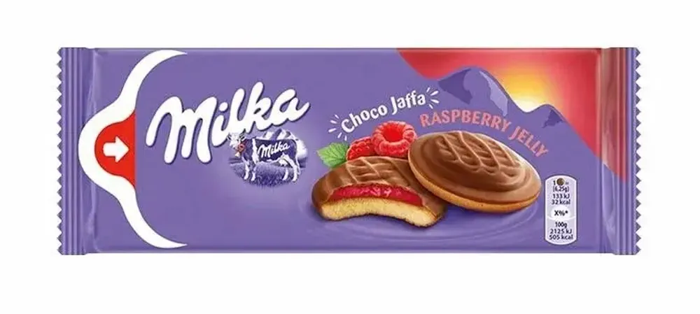 Печенье Милка Джаффа малина 147г, шт