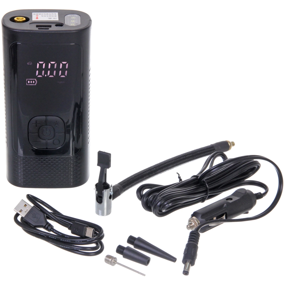 Компрессор автомобильный, аккумуляторный СС-68068-7, аккум. 1500 mAh, мощность 180W