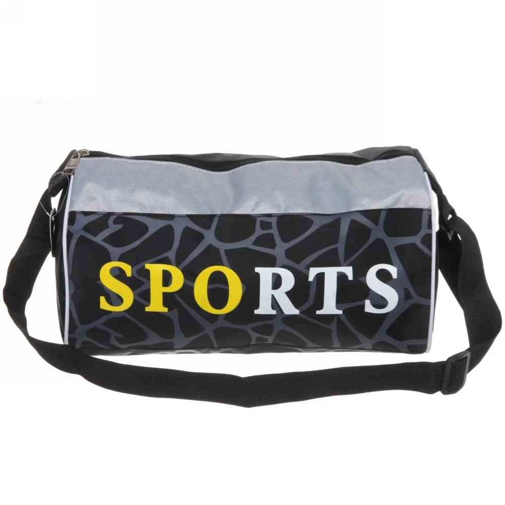 Сумка спортивная «Sports Time», принт черный , 38*21*20см