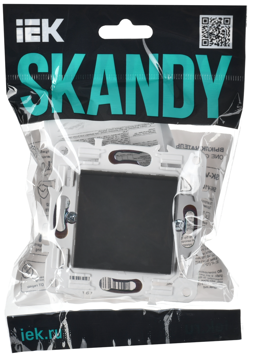 SKANDY Выключатель 1-клавишный 10А SK-V01G графит IEK