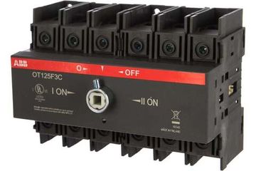 Рубильник реверсивный ABB 125A OT125F3C (без ручки)