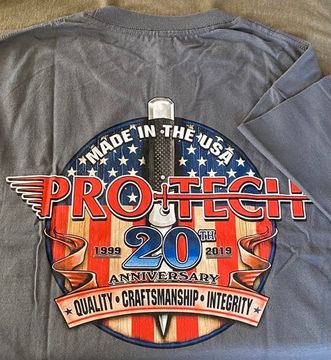 Футболка мужская серая ProTech Knives USA, размер S