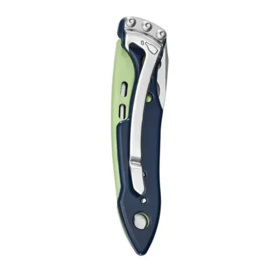 Складной нож Leatherman Мод. Skeletool KB VERDANT(2 инструментa) - клинок (420HC): 6,6см, фиксатор, клип (вес: 37г)