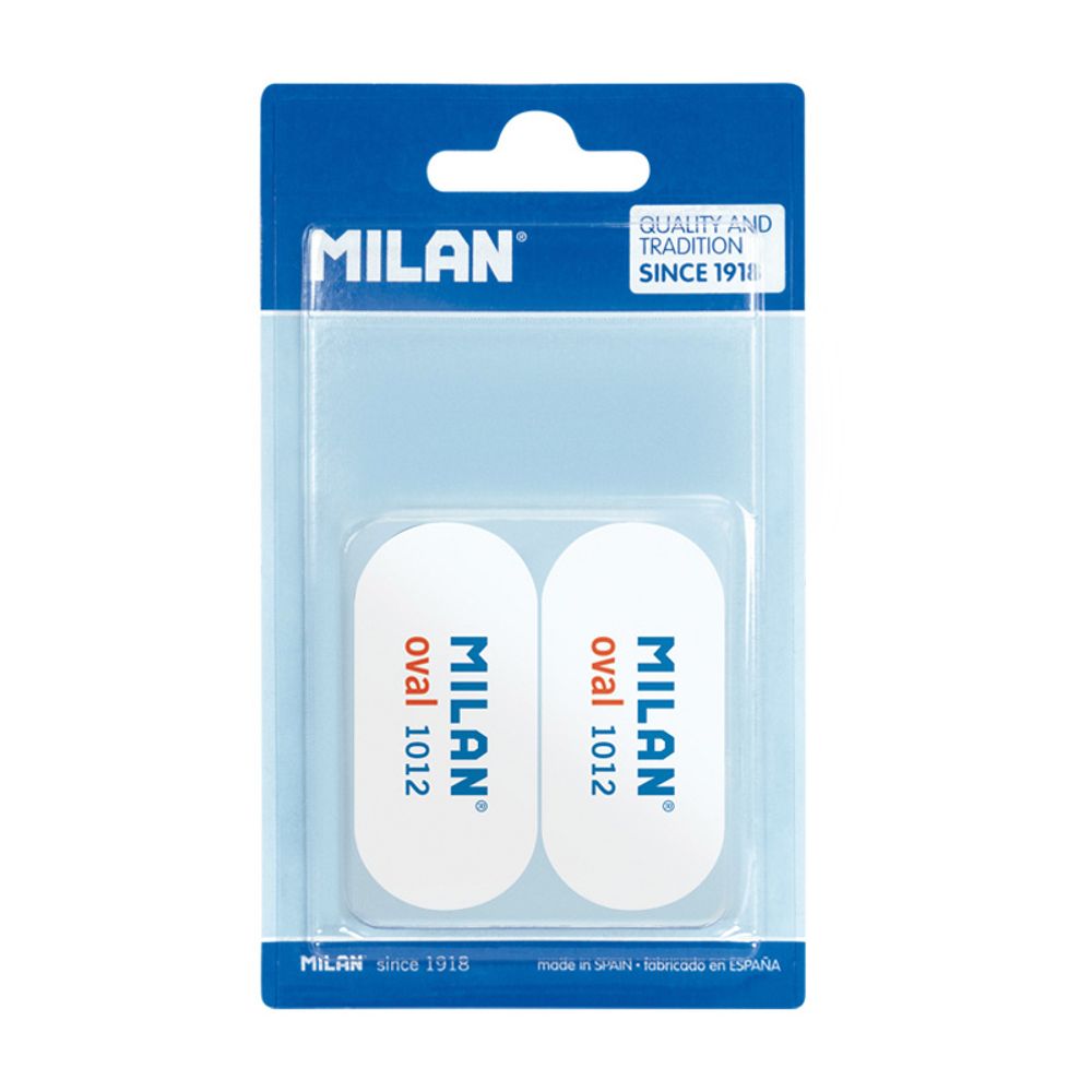 Набор 2 ластика 1012 в блистере 14х8,2 х2 см, BMM10407, Milan