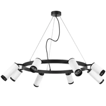 Люстра подвесная 8*GU10 LR01836486440 черный/белый Rullo Lightstar