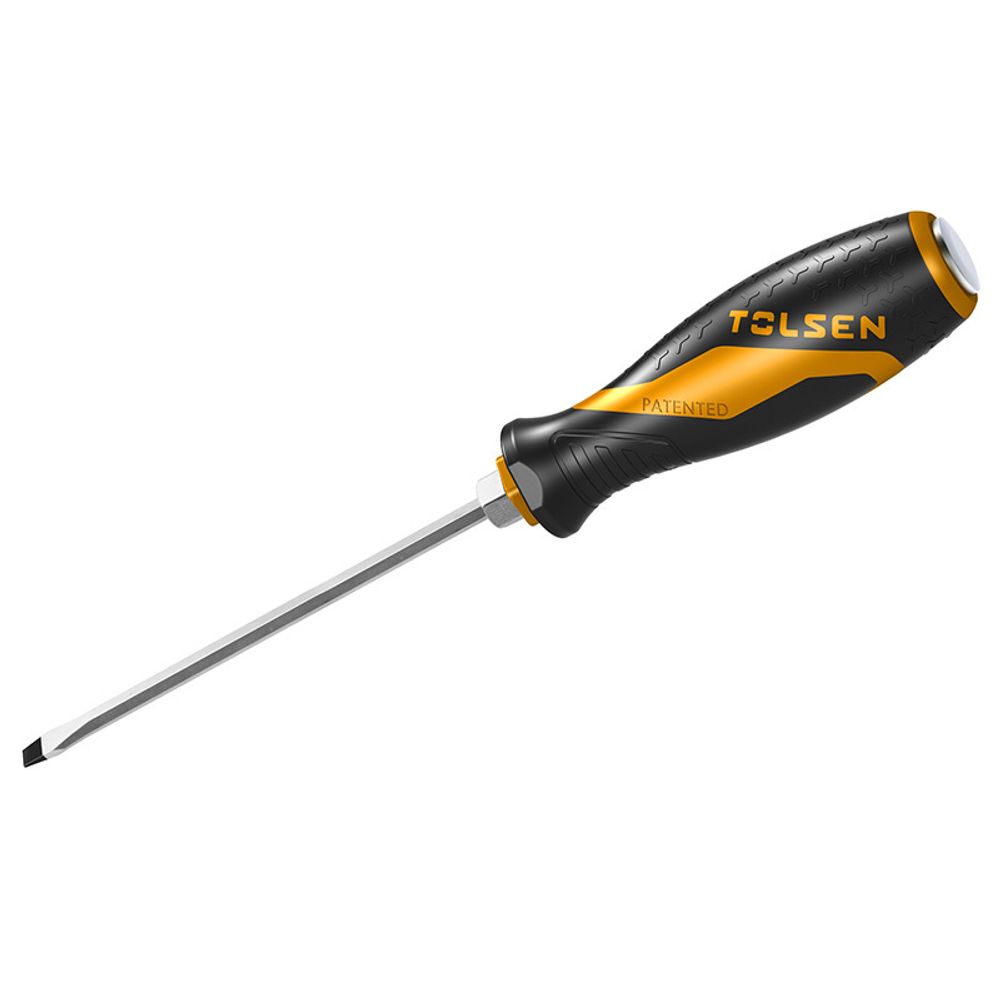 TOLSEN (TT20115) Отвертка шлицевая "GRIPro", Slotted 6,5 мм, 150 мм, силовая