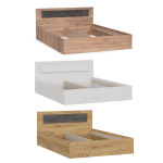 Кровать Woodville Taika 160х200 дуб золотой, камень темный