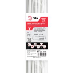 Термоусадочная трубка ЭРА NO-224-412 ТТУ нг-LS 4/2 белая в отрезках по 1 м 50 шт | Электротовары