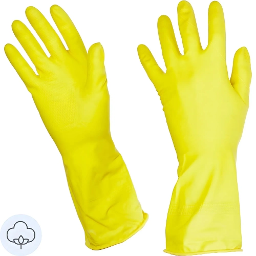 Перчатки резиновые PACLAN Practi латекс желтые р-р M 407897/4078974
