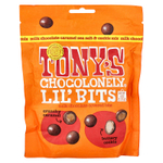 Tony's Chocolonely, Lil' Bits, кусочки в молочном шоколаде, смесь с карамельной морской солью и печеньем, 113 г (4 унции)