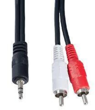 Кабель 3.5 Jack (M) - 2xRCA (M) PERFEO 5m