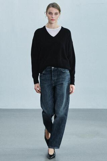 ZARA ДЖИНСЫ STRAIGHT FIT СО СРЕДНЕЙ ПОСАДКОЙ — ZW COLLECTION, СИНИЙ