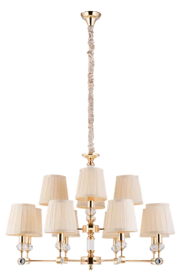 Люстра подвесная NewRgy 8653/8+4G GOLD, 12×40 Вт, золотая