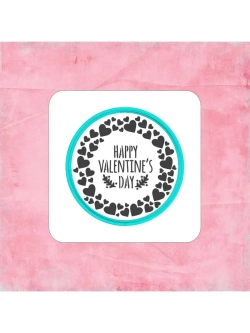 Вырубка + трафарет для пряника Happy Valentines Day