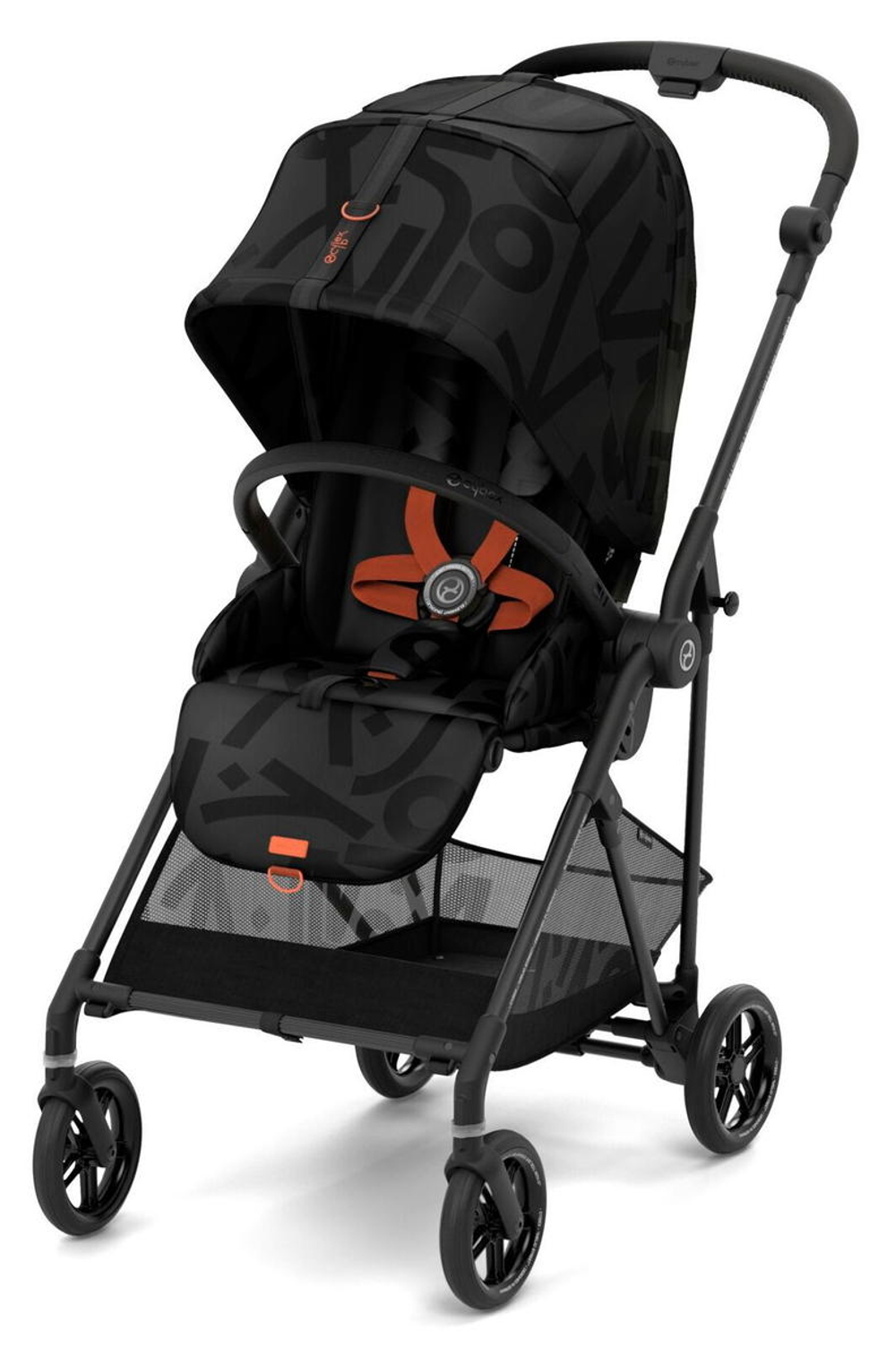Коляска 2 в 1 Cybex Melio Street Real Black с дождевиком
