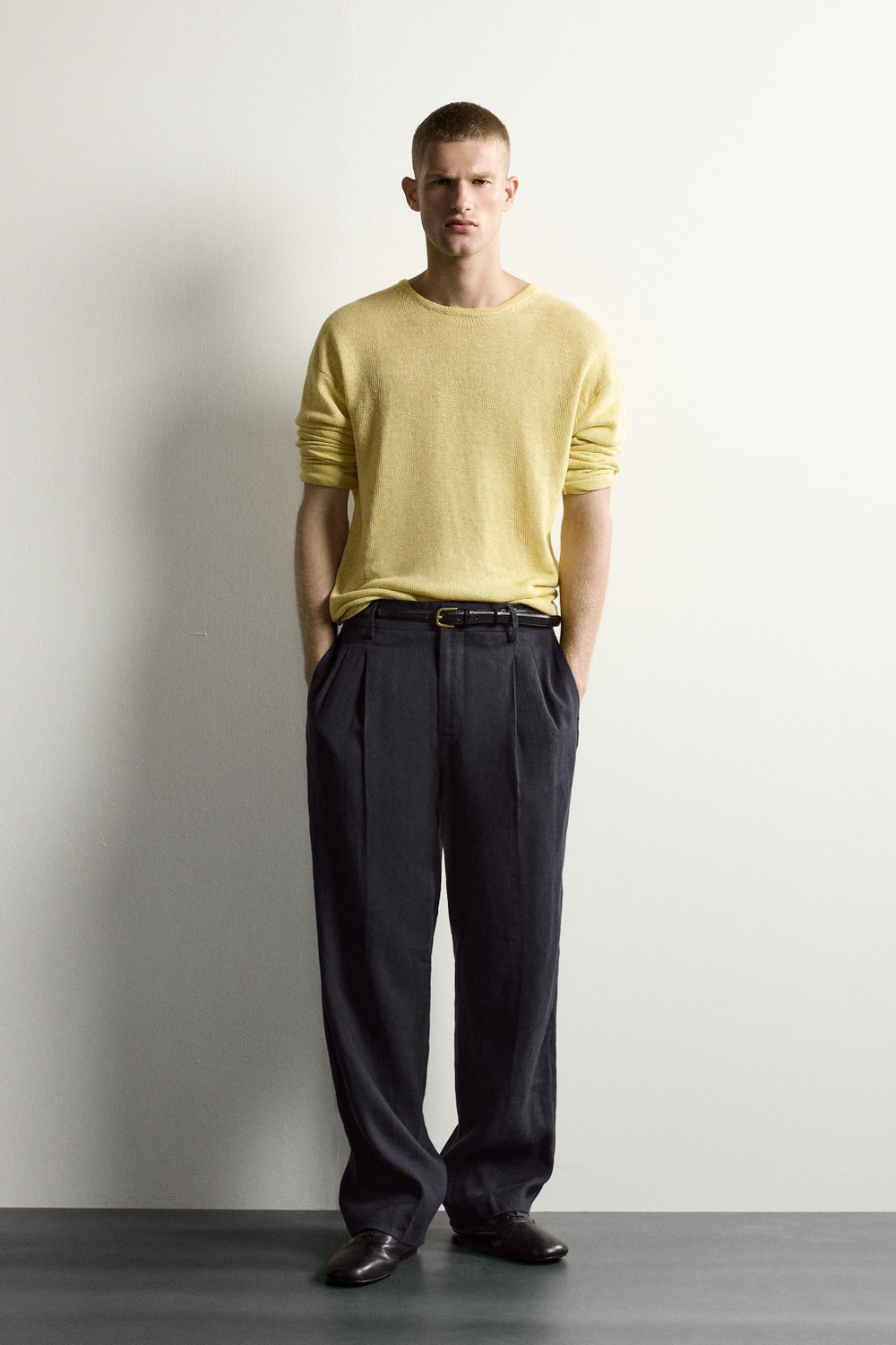 СВИТЕР RELAXED FIT ИЗ 100% КОНОПЛИ — ZARA
