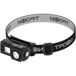 Фонарь налобный светодиодный Трофи GA-102 аккумуляторный 3 Bт сенсорное управление магнит клипса 5 режимов | Налобные фонари