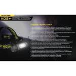 Фонарь налобный Nitecore HC65 v2 светодиодный 1750 люмен