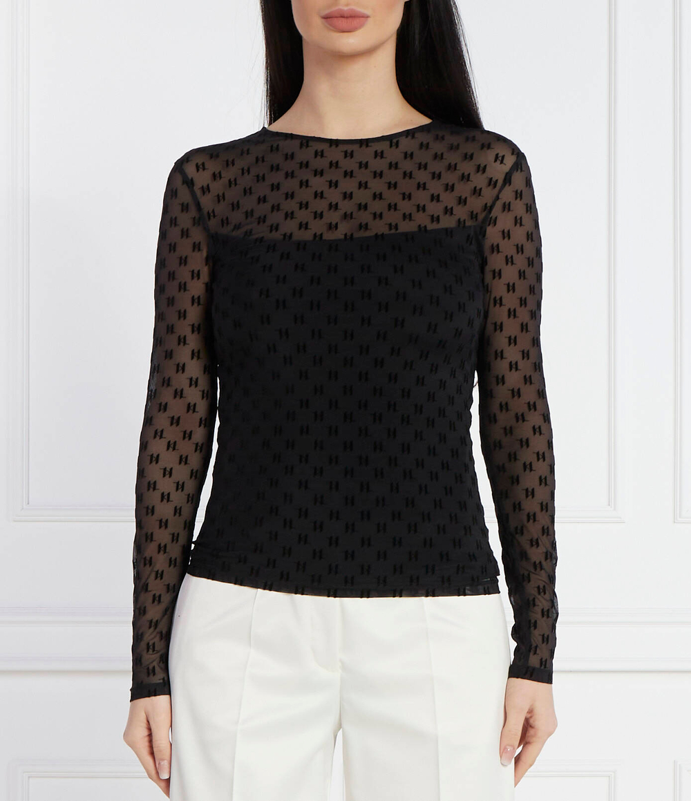 Блузка kl mesh Karl Lagerfeld - черный(240W1730)