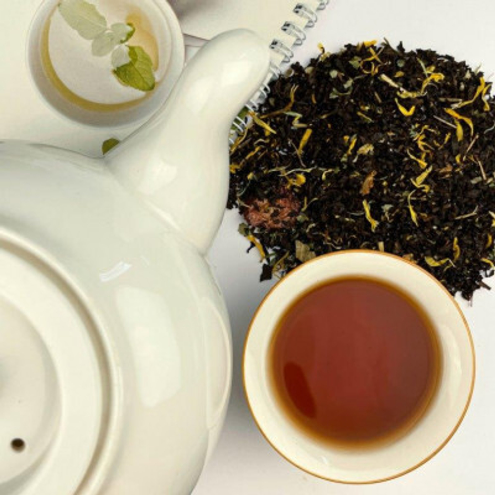 Черный чай BERRY-TEA "Сливочная клубника" | 18гр под стакан | Эконом