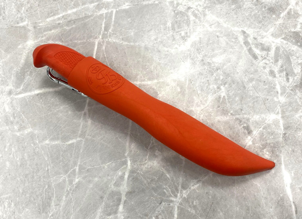 Нож Финка Васильева, сталь D2, резинопластик (цвет оранжевый)