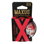 Ультратонкие презервативы в пластиковом кейсе Maxus Ultra Thin X-Edition 3шт
