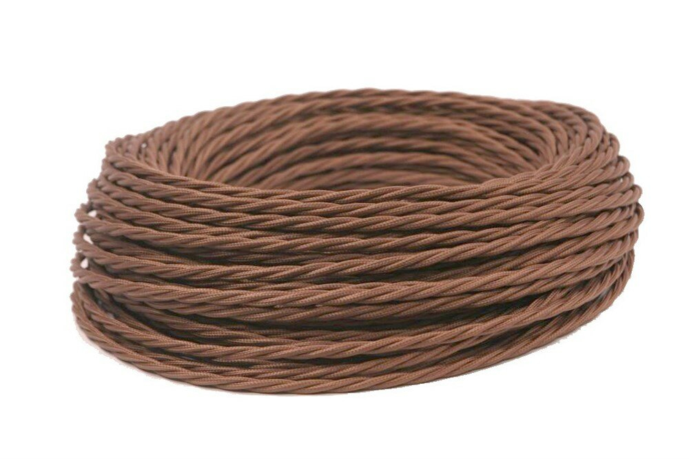 Ретро провод витой Коричневый Interior Wire Twist Магус ТМ ПВР-КРЧ / 2х1,5