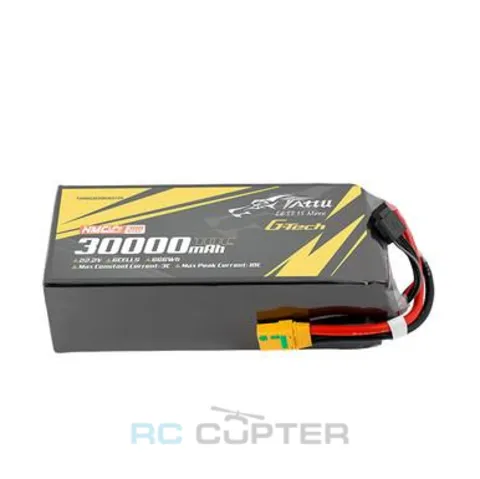 АКБ Gens Ace Tattu NMC 30000mAh 22.2V 10C 6S G-Tech Semi-solid state Lipo battery (полутвердотельная) 300Wh/kg