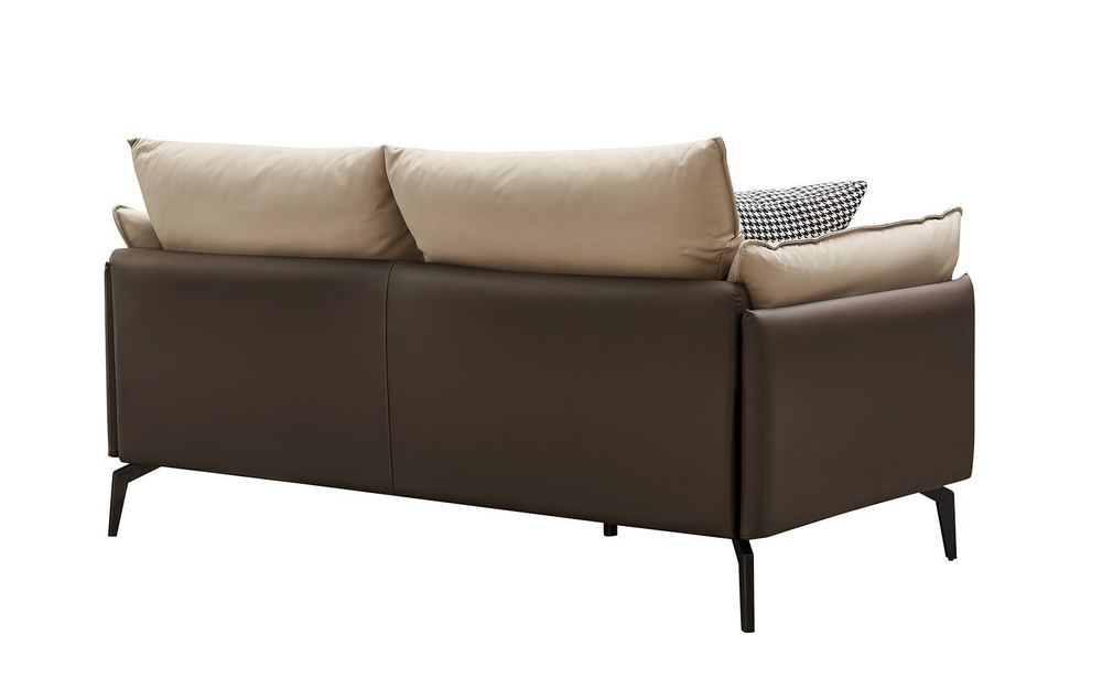 Диван ELEGANTE NAPPA SF015 (2-х местный)  бежевый 6615-коричневый
