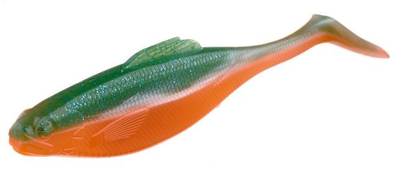 Виброхвосты съедобные LJ Pro Series ROACH PADDLE TAIL 5.0in (12,7 см), цв. G06, 4 шт.
