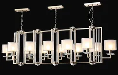 Подвесная люстра Nicolas NICOLAS SP12 L1600 GOLD/WHITE Crystal Lux