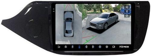 Магнитола для KIA Ceed 2 JD 2012-2018 (рамка глянцевая) - Teyes CC3-2K-360 на Android 10, Быстрая, 2K QLED, CarPlay, 4G SIM-слот, 4 камеры в комплекте