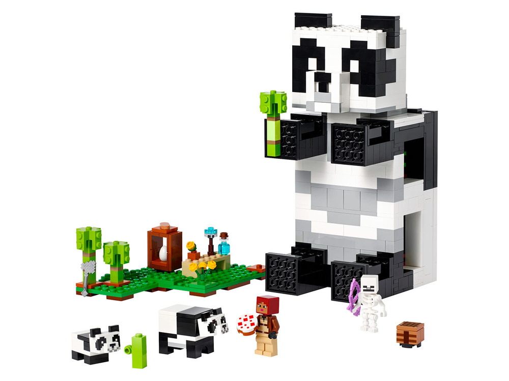 Конструктор Лего Майнкрафт Дом панды 21245 | LEGO Minecraft The Panda Haven | набор с пандой-домом | 553 детали 8+