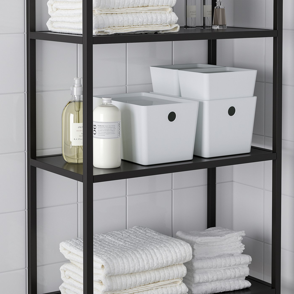 IKEA KUGGIS  (ИКЕА КУГГИС)  -  Контейнер - белый 18x26x15 см