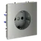 Розетка с заземлением Voltum S70 Сталь VLS040105