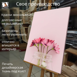 Картина на стену "Розовые хризантемы" 50х70см 1шт.