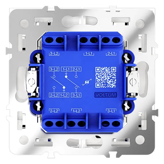 Переключатель проходной двухклавишный с подсветкой Voltum S70 Кашемир VLS020403