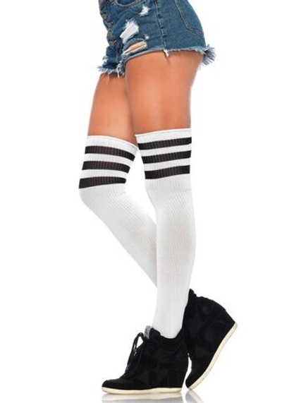Спортивные чулочки Leg Avenue (Размер: S-M-L) (Цвет: белый с черным)